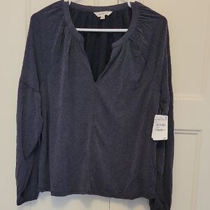NWT Medium Lucky Brand Sandwash Top Ebony